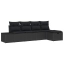 vidaXL Sofa sett 6 stk. polyrotting