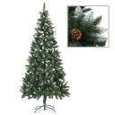 vidaXL Kunstig juletre med LED kongler 210 cm