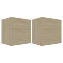 vidaXL Nattbord 2 stk sonoma eik 40x30x40 cm sponplate