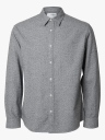 Selected Homme Reg-Owen Flannel Mix Shirt Long Sleeve Grå S
