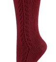 Condor Knestrømper m. Hullmønster Bordeaux 6 12 md Sokker Lilla Rød 62 80