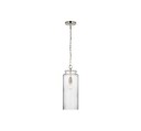 Katie Cylinder takpendel nickel/klarglas L