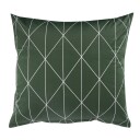 Borg Living Putetrekk - 60x63 cm - 100% Bomullssateng​​​​​​​ - Graphic harlequin grønn