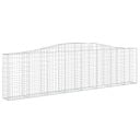 vidaXL Gabionkurver buede 6 stk 400x30x100/120 cm galvanisert jern