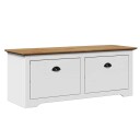  Gangbenk BODO hvit og brun 114x40x45 cm 8721158392763