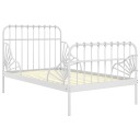 vidaXL Utvidbar sengeramme hvit metall 80x130/200 cm