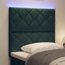  LED Hodegjerde Diamantblokker Design Mørkegrønn 90 cm Fløyel