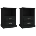 vidaXL Nattbord 2 stk svart 43x36x60 cm