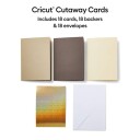 Cricut Neutrals Sampler   Cutaway Card Set   Grå Kaki Hvit Kremfarget Holographic Gold