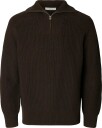 Selected Slmpim Ls Knit Half Zip Camp   DELICIOSO   S