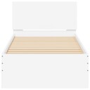 vidaXL Sengeramme med hodegavl hvit 90x190 cm konstruert tre 8721012240025