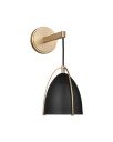 Visual Comfort Norman One Light Wall Sconce Satin Brass/Matte Black