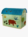 Rice Large Set of 3 Toy Baskets Pink Jungle Theme