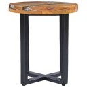 vidaXL Salongbord 40x45 cm heltre teak og polyresin