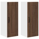  Kjøkkenskap 2 pcs Brun Eik 30 x 31 x 80 cm Konstruert tre