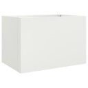 Plantekasse hvit 62x47x46 cm kaldvalset stål