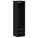  Garderobe   Svart Eik 50 x 50 x 200 cm Laget av konstruert tre.