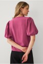 Ellos Collection   Bluse med puffermer   Rosa