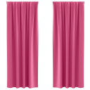  Gardiner med gardiner 2 pcs Lys rosa Polyester
