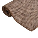 vidaXL Utendørs flatvevd teppe 160x230 cm brun