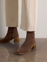 ANGULUS Boots - Block Heel With Zipper - Brown - 40