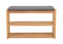 Rowico Home Confetti skohylle/benk Oljet eik/mørkegrå 80 x 30 cm Natur