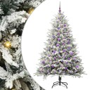  Kunstig forhåndsbelyst juletre med kule sett grønn 180 cm