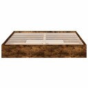  Sengeramme med skuffer røkt eik 180x200 cm konstruert tre 8721102622939