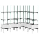 Plantekasse med espalier hvit 160x120x142,5 cm PP