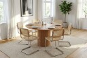 Kopparbo spisegruppe rund 150 cm eik med 6 Build spisestoler   Eik