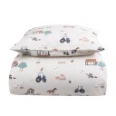 Nordstrand Home Sengetøy med dyr   100% bomull   Baby sengetøy 70x100 cm   Bondegårdmotiv
