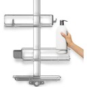 Dusjkurv pluss, justerbar, matt rustfritt stål mat stainless steel 67-70 cm x 34 cm x 11-15 cm