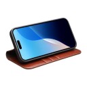 iPhone 16 Pro Max Qialino Classic Lommebok-deksel I Lær Mørkebrun