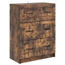 vidaXL Skuffeskap Røkt Eik 66 x 34,5 x 87 cm Konstruert tre