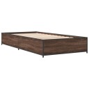  Sengeramme brun eik 90x190 cm konstruert tre og metall 8721012986466