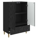  Serviesskap Svart 66 x 34,5 x 95 cm Konstruert tre