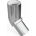 Vinkel 45° 32 mm forkrommet hylse/tupp og gummipakning pluggbar
