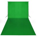vidaXL Bakteppe bomull grønn 600x300 cm chroma-key