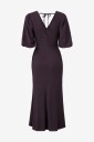 Bubbleroom   Maxikjole Structure Puff Sleeve Dress   Lilla