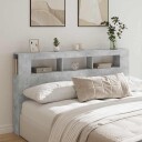  Sengegavl med LED betonggrå 180x18,5x103,5 cm konstruert tre 8721012259454