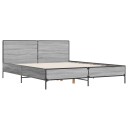  Sengeramme grå sonoma 140x190 cm konstruert tre og metall 8721102613319