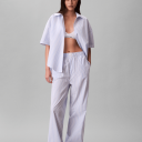 Calvin Klein Covered Wb Poplin Pant" Blue S