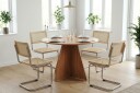 Vera spisegruppe rund 110 cm eik med 4 Build spisestoler   Eik