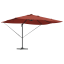  Kantilever Roma Parasol med LED er Terrakotta 352x251x265 cm Aluminium