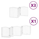 Vidaxl Hundeport Sammenleggbar 15 Paneler Hvit 750 cm Poppeltre