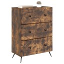 vidaXL Skuffeskap Røkt Eik 66 x 34,5 x 90 cm Konstruert tre