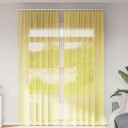  Voilegardiner med hemper 2 stk gul 140x260 cm 8721158553362