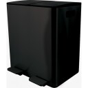 Spirella pedalbøtte Aliya matt svart 2x30 liter