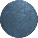 Rundt teppe   Recycled PET with viscose look blå Størrelse: Ø 80 cm