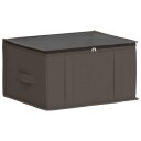 vidaXL Lagerboks med gjennomsiktig toppvindu Grå 50 x 30 x 25 cm